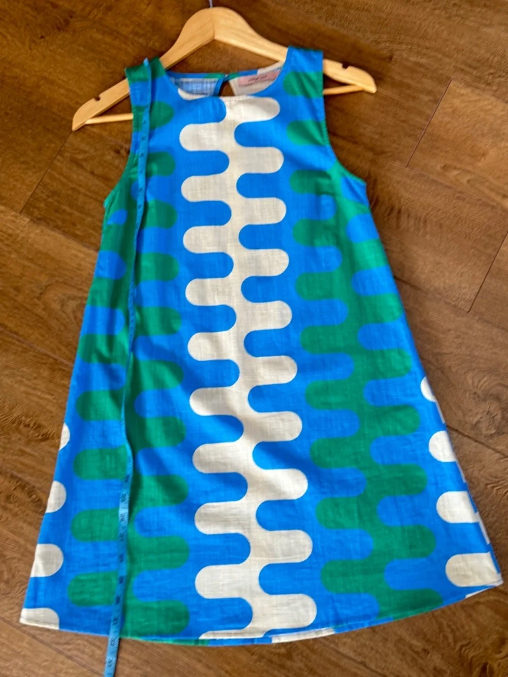 Mr Zimi Margot Mini Dress In Kyma Australian Brand Cotton Vibrant Print Blue